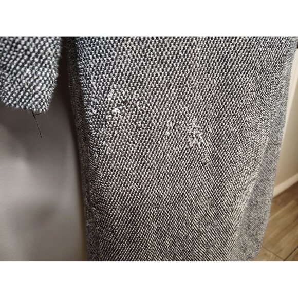 Upstate Men's Robe, Black White Jersey Knit, Small, Medium Organic Cotton, READ - Picture 3 of 5